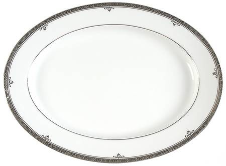 Buckingham Platinum 13" Oval Serving Platter
