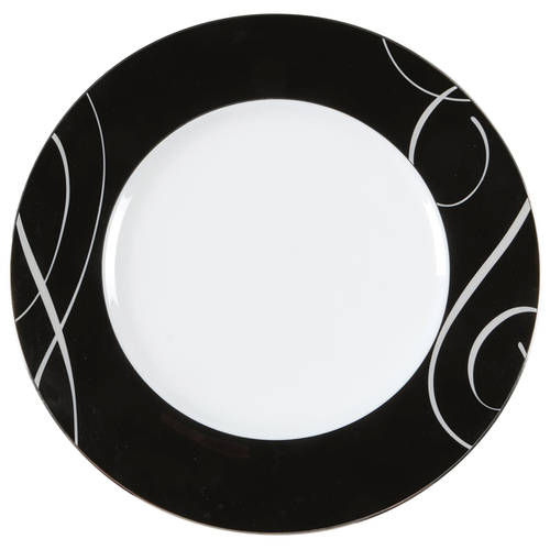 Elegant Swirl Accent Luncheon Plate