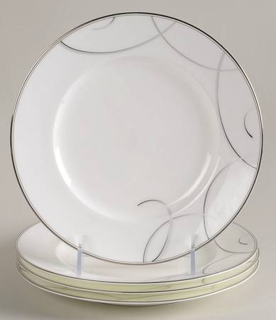 Elegant Swirl Salad Plate - Set of 4
