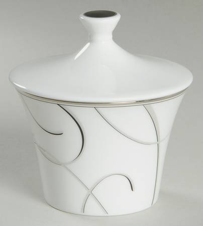 Elegant Swirl Sugar Bowl & Lid
