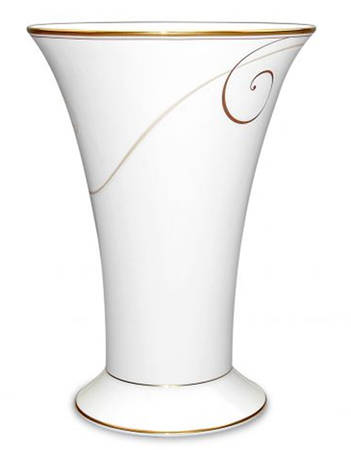 Golden Wave 9" Fluted Vase