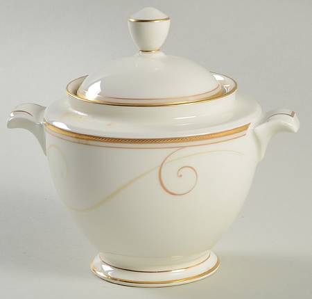 Golden Wave Sugar Bowl & Lid