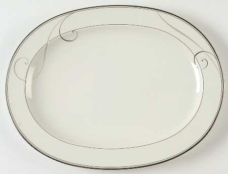 Platinum Wave 14" Oval Serving Platter