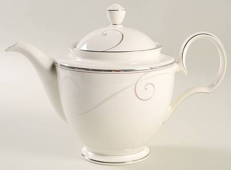 Platinum Wave Tea/Coffee Pot & Lid