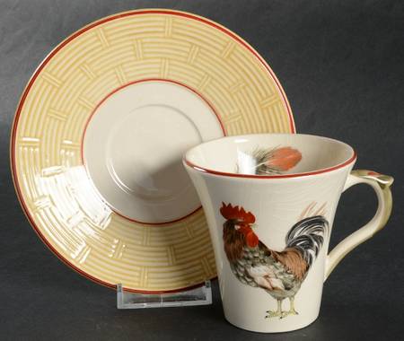 Cour Normandie Golden Straw Flat Cup & Saucer Set