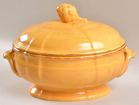 Maintenon Patine Yellow Tureen &  Lid