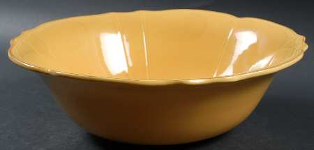 Maintenon Patine Yellow 11" Large Salad Serving Bowl
