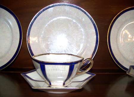 N2558 Cobalt Blue Flat Cup & Saucer Set