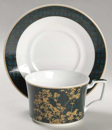Verdena Gold Flat Cup & Saucer Set