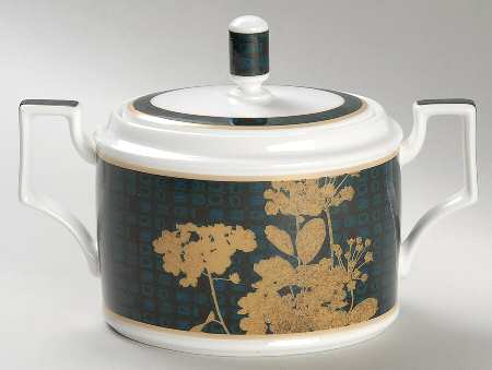 Verdena Gold Sugar Bowl & Lid