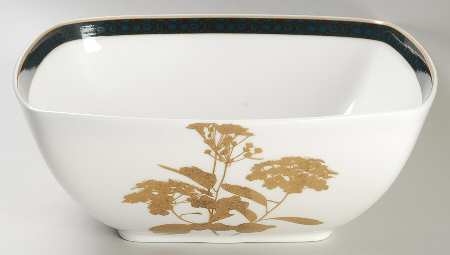 Verdena Gold 9" Square Salad Serving Bowl