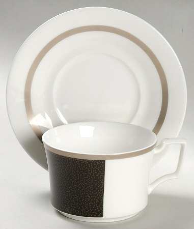 Evening Glow Flat Cup & Saucer Set