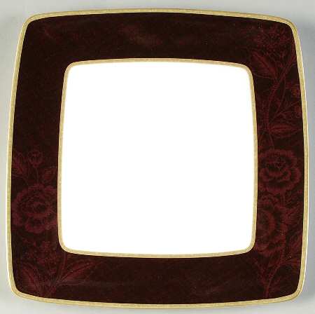 Mahogany Rose Square Dinner Plate