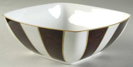 Mahogany Rose 9" Square Salad Serving Bowl