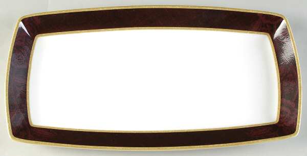 Mahogany Rose 14" Rectangular Serving Platter