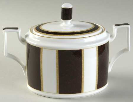 Mahogany Rose Sugar Bowl & Lid