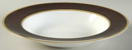 Mahogany Rose Rim Soup Bowl