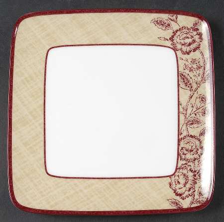 Tapestry Rose Square Salad Plate