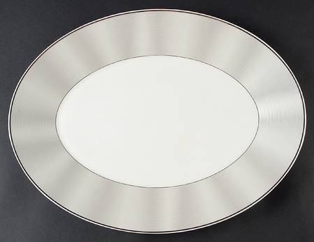 Silk Platinum 15" Oval Serving Platter