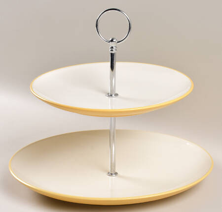 Colorwave Mustard 2 Tiered Serving Tray (Dinner & Salad Plate)
