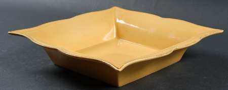 Versailles Carre Patine Yellow Square Soup Bowl