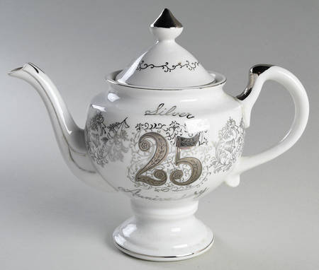 Silver Anniversary Teapot & Lid