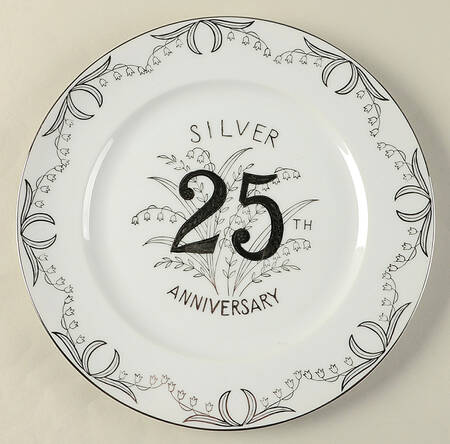 Silver Anniversary Dinner Plate