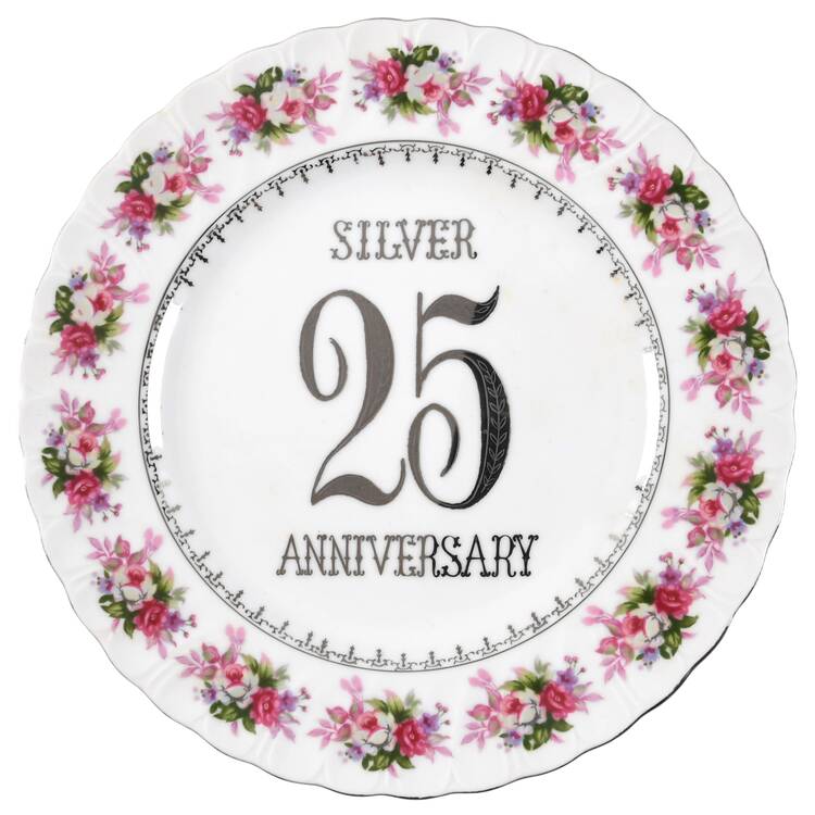 Silver Anniversary Dinner Plate