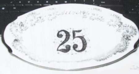 Silver Anniversary Small Oval Tray