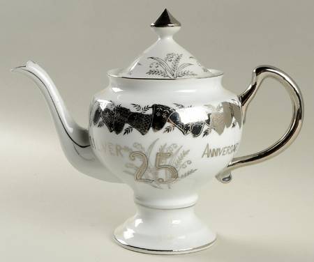 Silver Anniversary Teapot & Lid