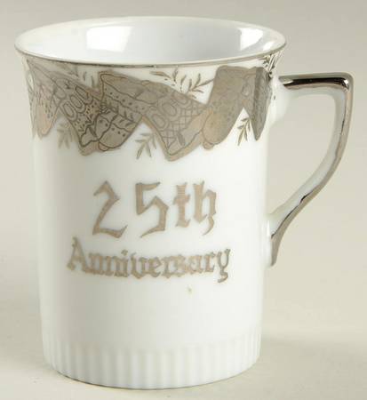 Silver Anniversary Flat Cup