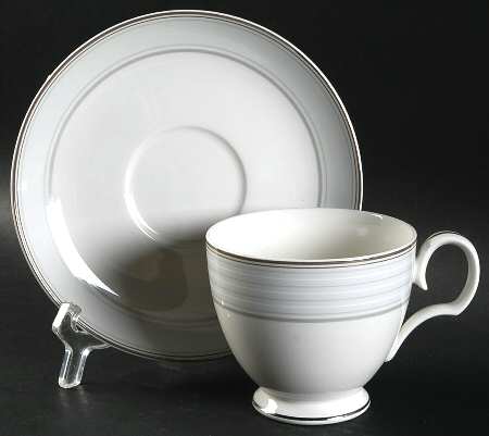 Windsor Platinum Footed Cup & Saucer Set