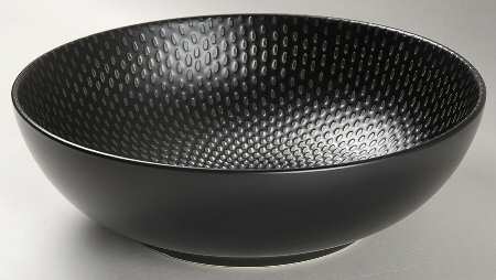 Black Pepper 9" Round Vegetable Bowl