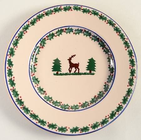 Holiday Reindeer Luncheon Plate