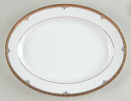 Buckingham Gold 13" Oval Serving Platter