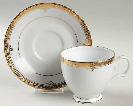 Buckingham Gold Footed Cup & Saucer Set
