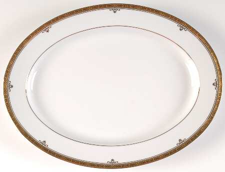 Buckingham Gold 14" Oval Serving Platter