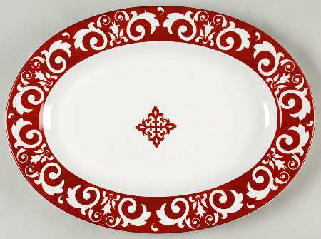 Morrocan Red 14" Oval Serving Platter