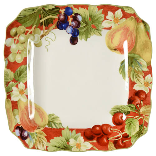 Fruit Amore Square Dinner Plate
