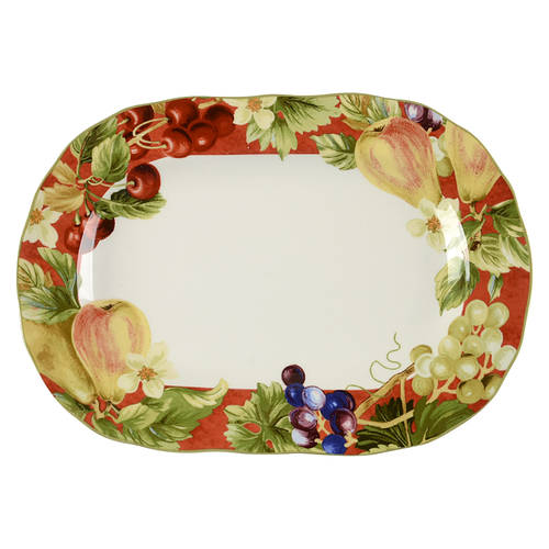 Fruit Amore 13" Oval Serving Platter