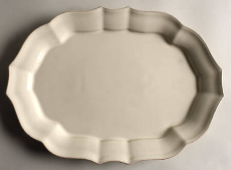Toscano Cream 13" Oval Serving Platter