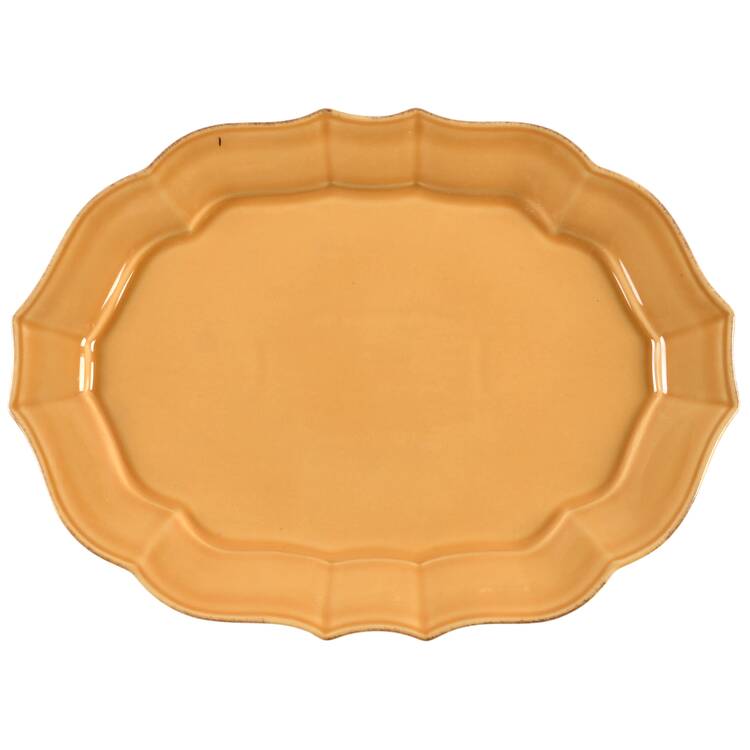 Toscano Yellow 13" Oval Serving Platter