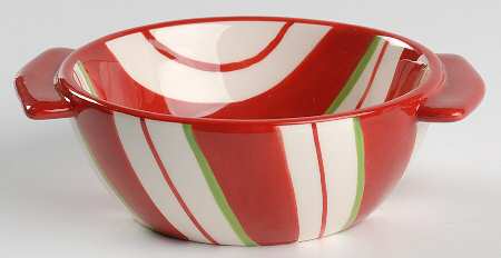 Holiday Peppermint Medium Candy Dish