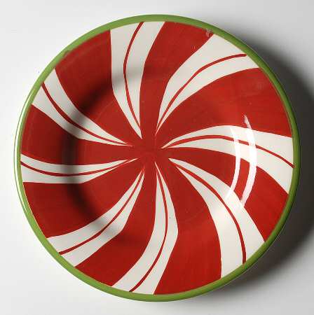 Holiday Peppermint Salad/Dessert Plate