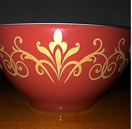 Gold Scroll Soup/Cereal Bowl
