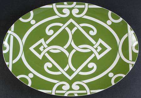 Pathways Green 14" Oval Serving Platter
