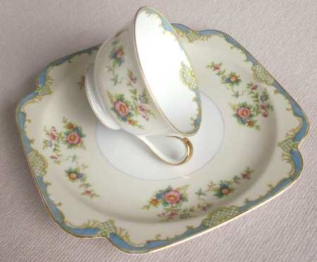 Embassy Blue Square Salad Plate