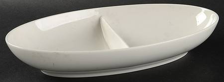 NSU1 Oval Divided Vegetable Bowl