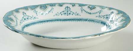 Portsmouth Blue Green 9" Oval Vegetable Bowl