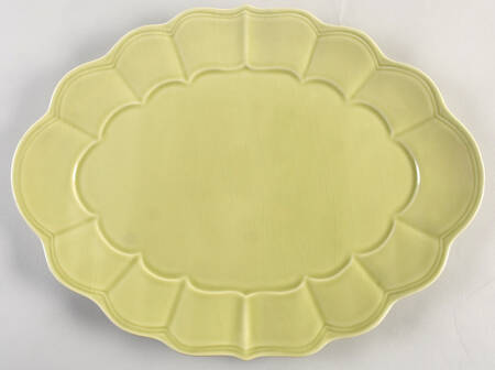 Versailles Green 15" Oval Serving Platter